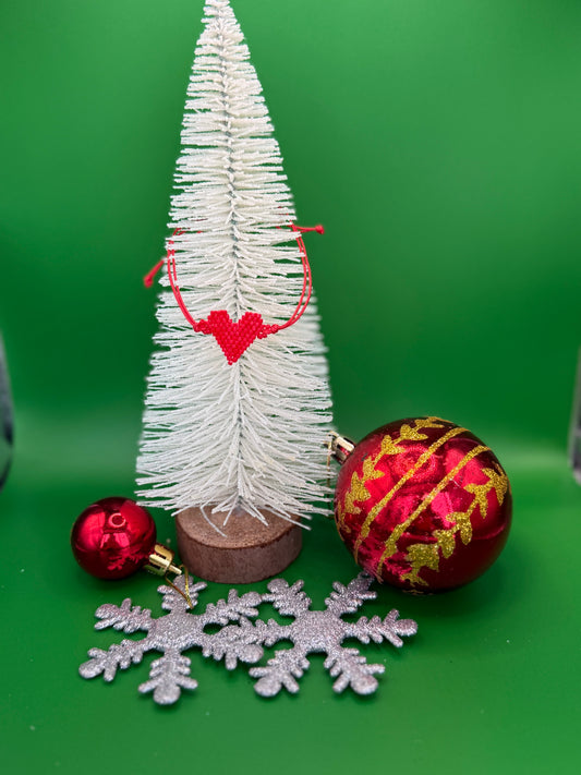 Handmade Christmas Miyuki Bracelet (Big Heart Shaped)