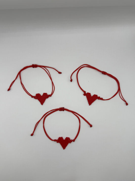 Handmade Big Heart Shaped Bracelet - Valentines Day Gift