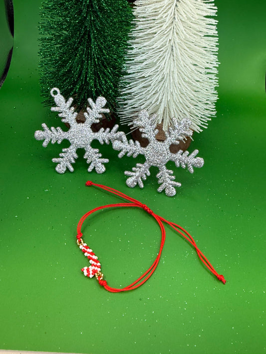 Handmade Christmas Miyuki Bracelet (Candy Shaped)
