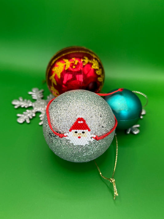 Handmade Christmas Miyuki Bracelet (Santa Claus Shaped)