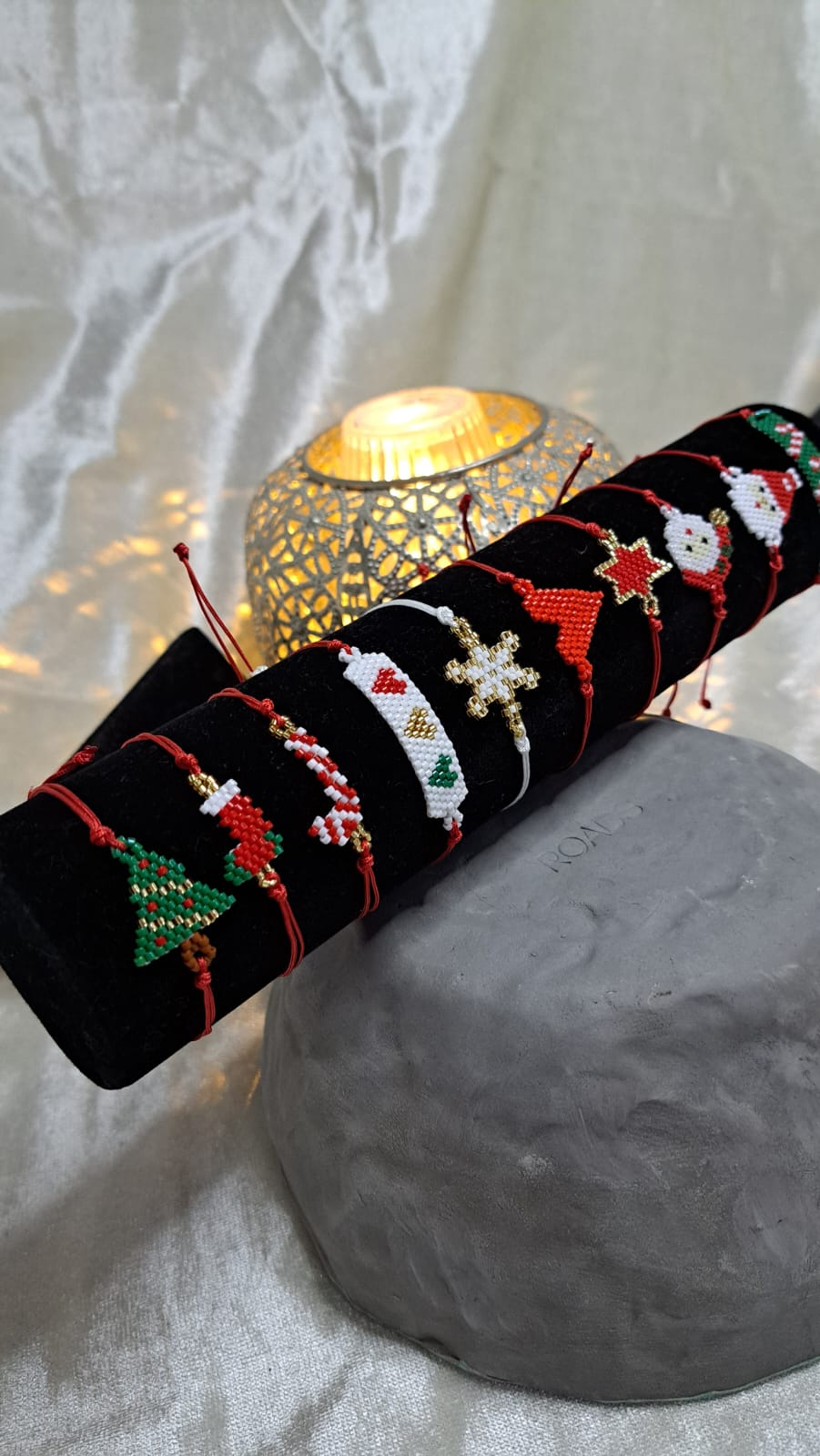 Handmade Christmas Miyuki Bracelet (Christmas Candy Shaped)