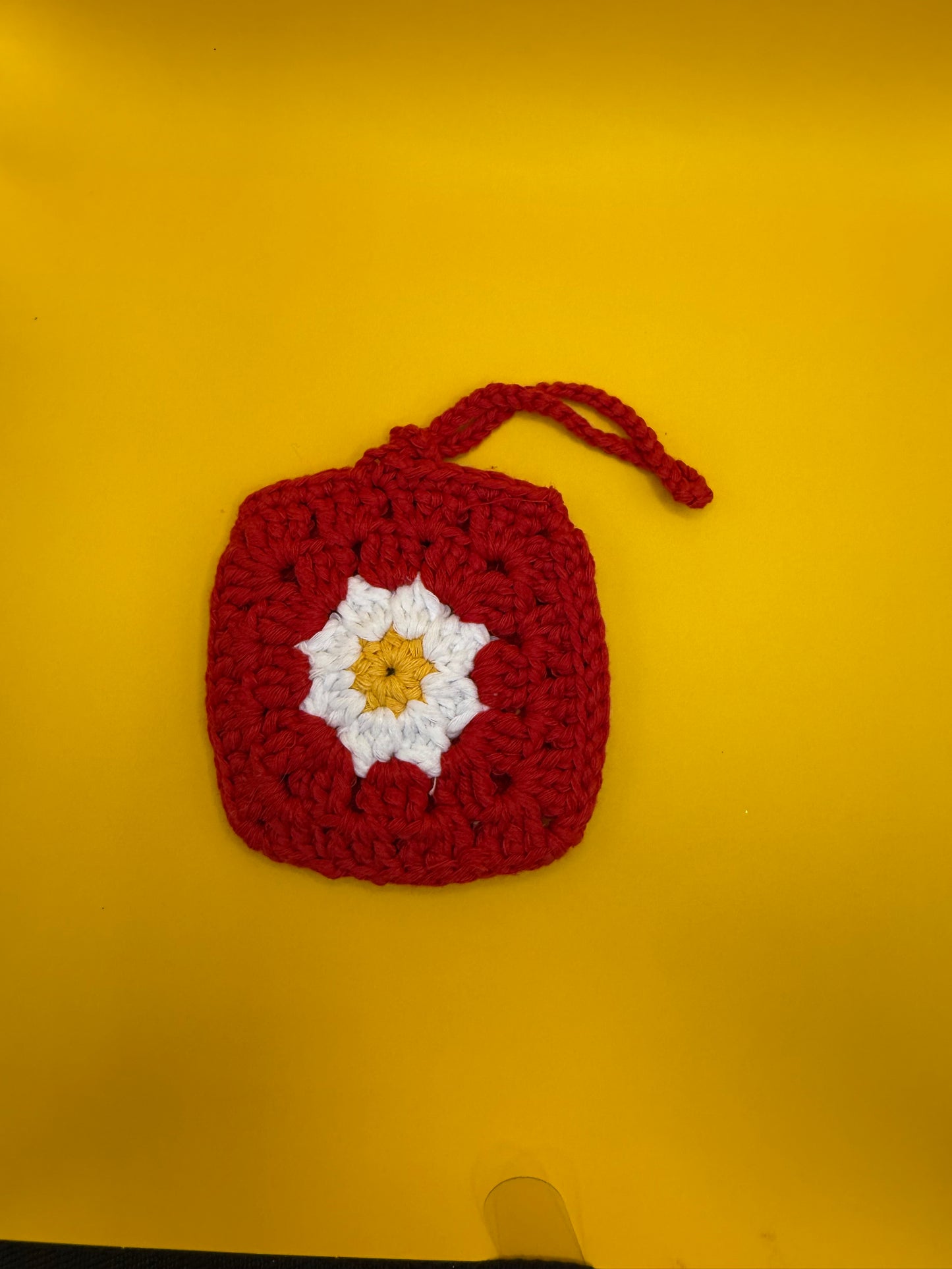 Handmade Crochet Square AirPod / EarBud Case/Holder - Purse Charm