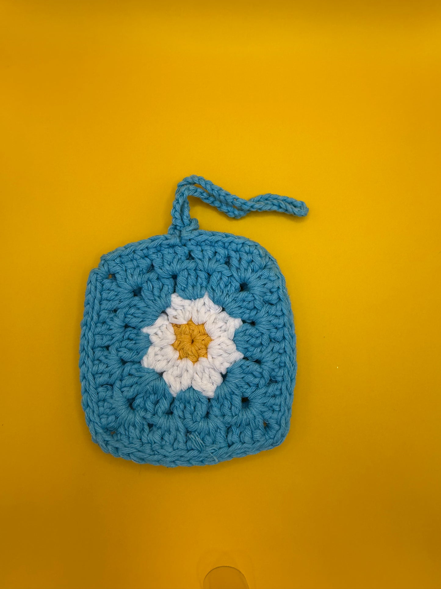 Handmade Crochet Square AirPod / EarBud Case/Holder - Purse Charm