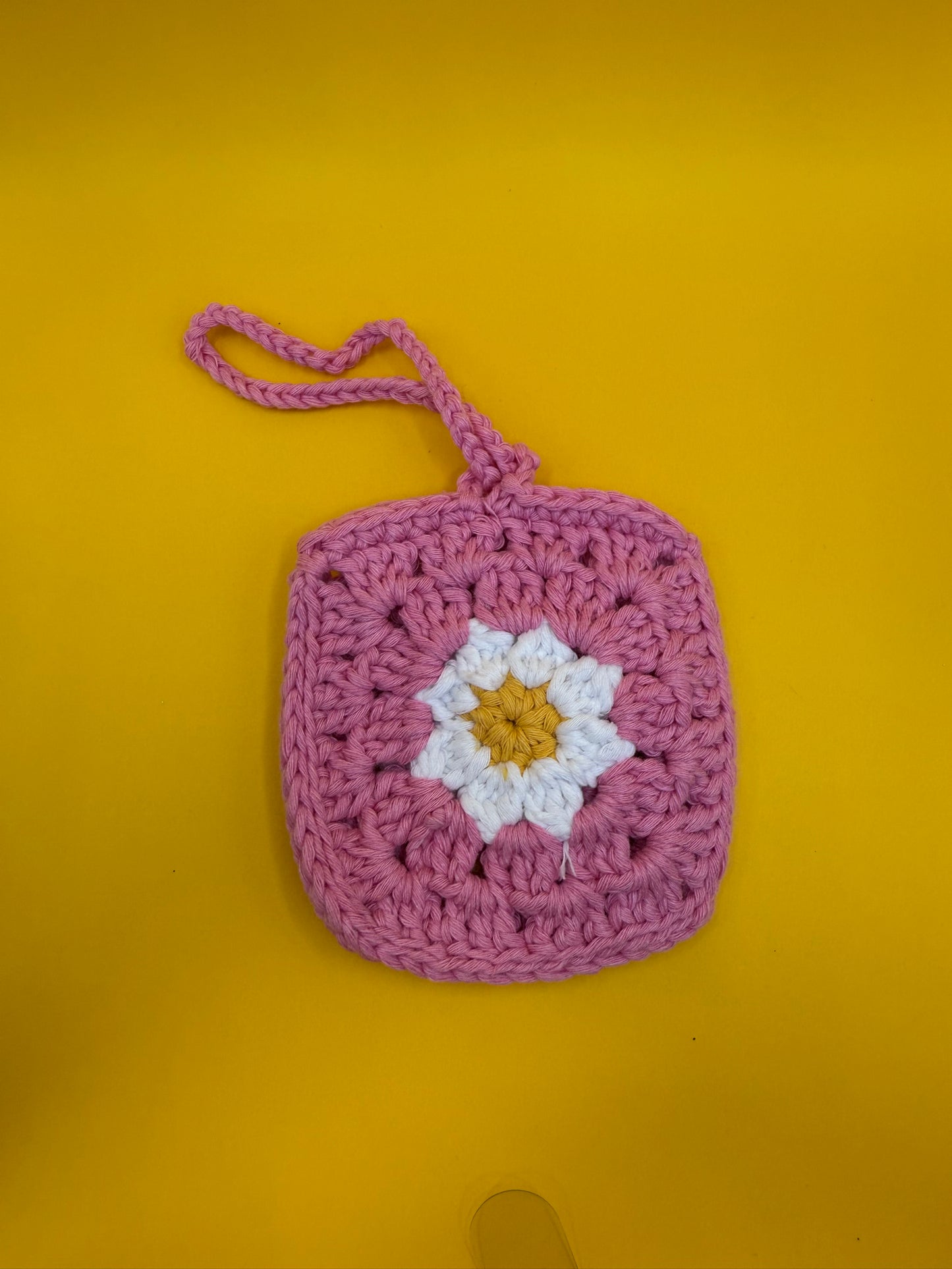 Handmade Crochet Square AirPod / EarBud Case/Holder - Purse Charm