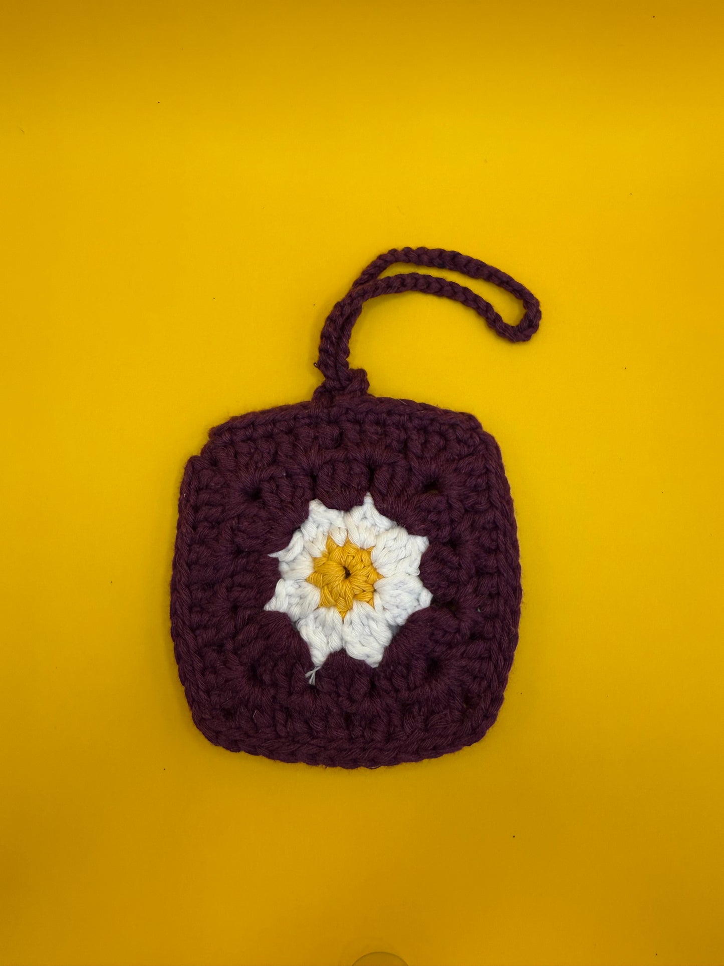 Handmade Crochet Square AirPod / EarBud Case/Holder - Purse Charm