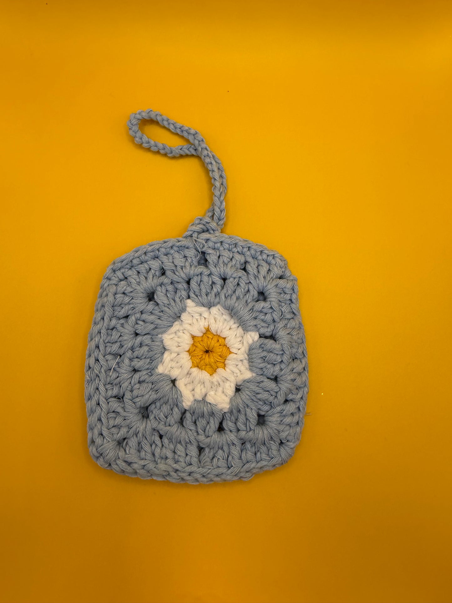 Handmade Crochet Square AirPod / EarBud Case/Holder - Purse Charm