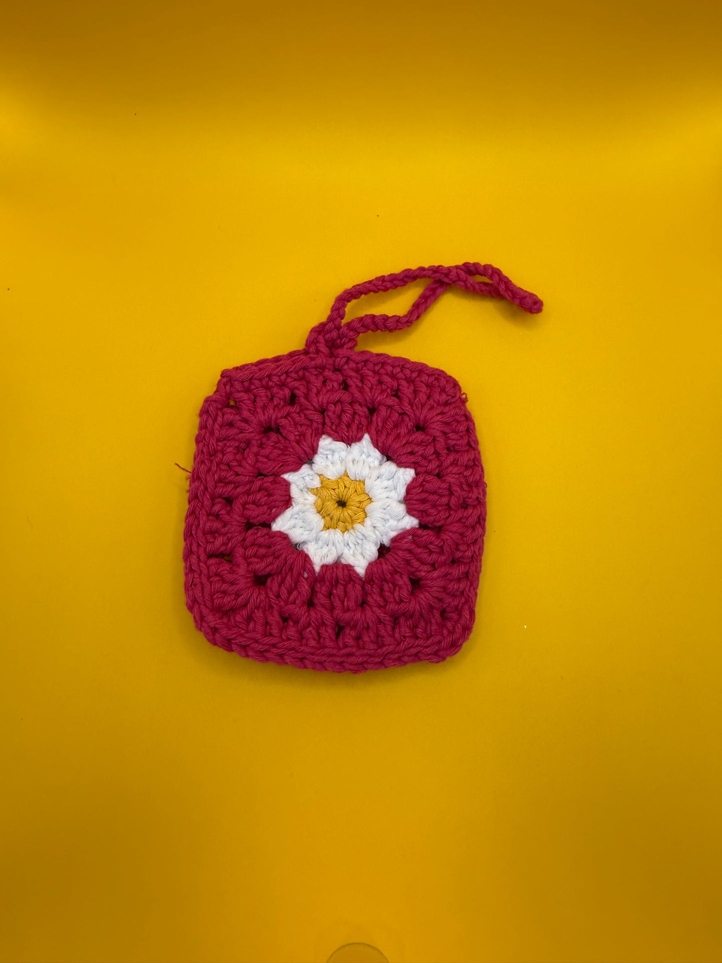 Handmade Crochet Square AirPod / EarBud Case/Holder - Purse Charm