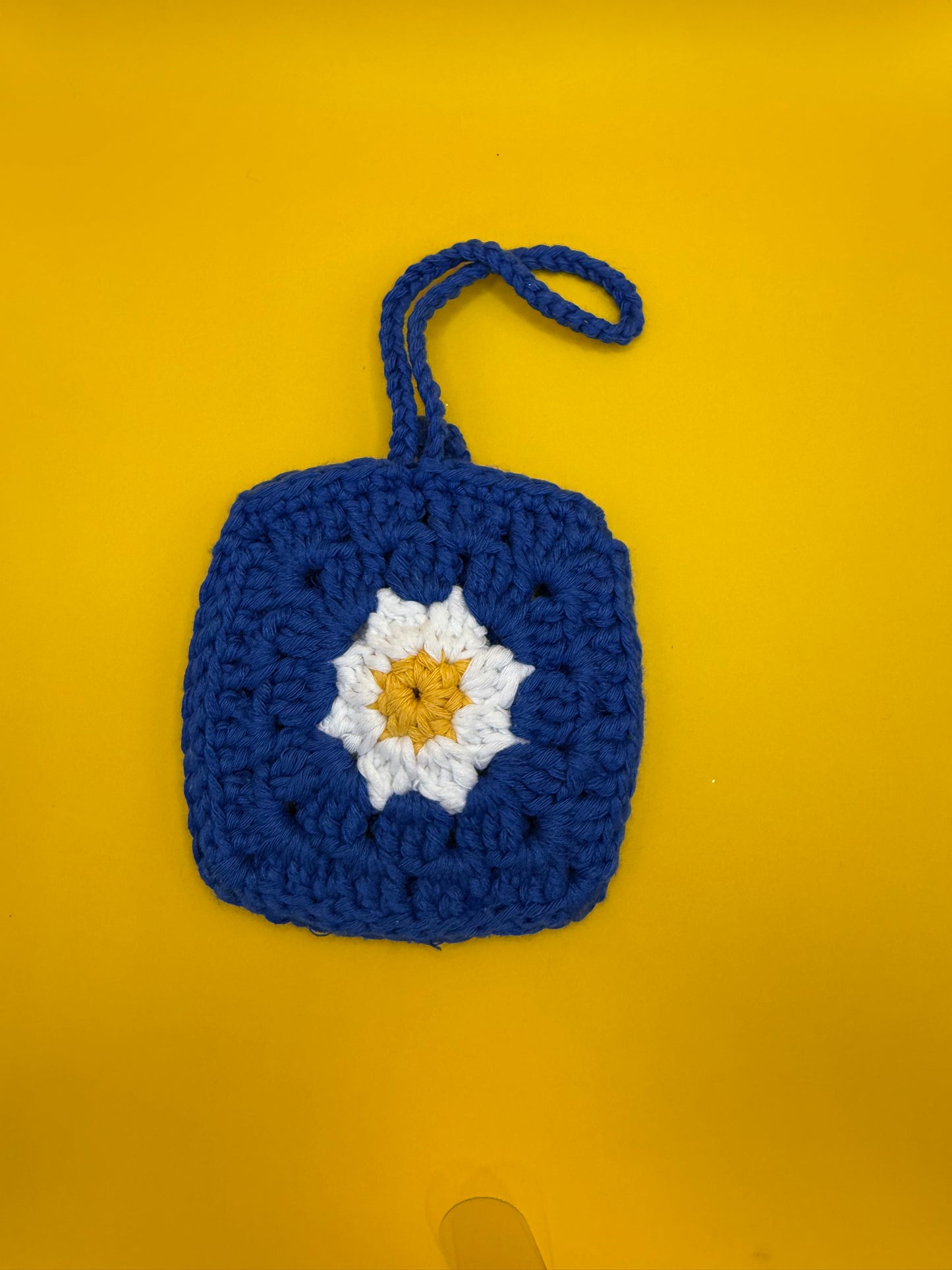 Handmade Crochet Square AirPod / EarBud Case/Holder - Purse Charm