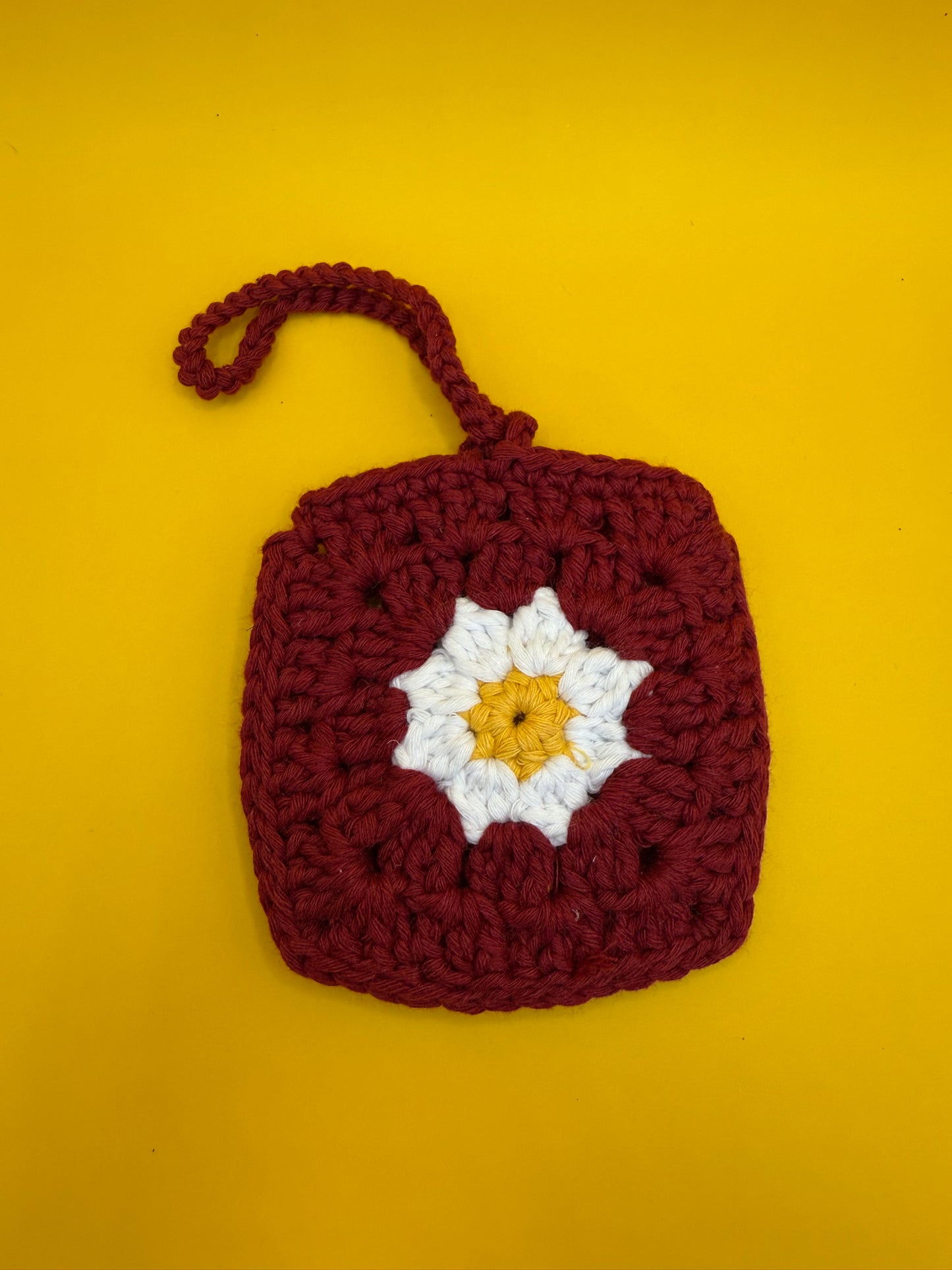 Handmade Crochet Square AirPod / EarBud Case/Holder - Purse Charm